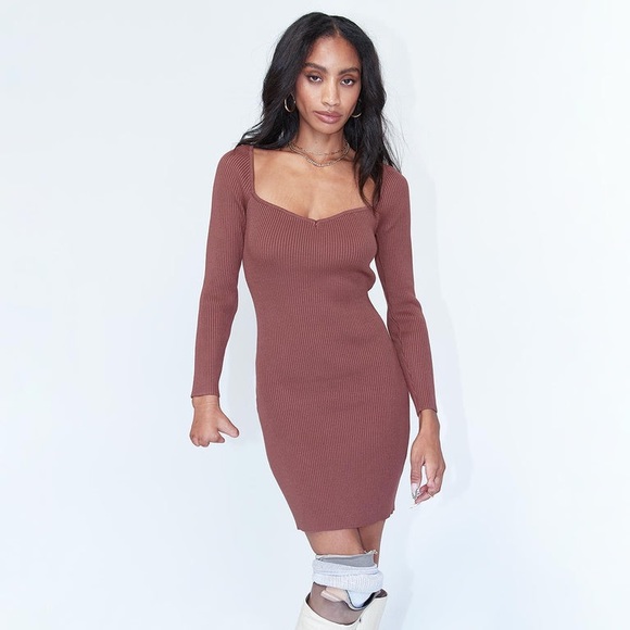 Princess Polly Lolita Mini Dress in Brown Size XS/S New with tag - Picture 3 of 11